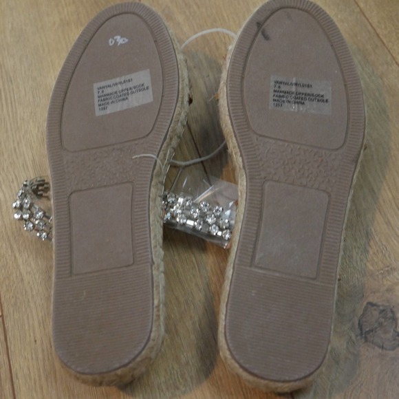 Steve Madden Vanyal Rhinestone Espadrille Summer Sandals NWOB Size 7.5 - Picture 5 of 8